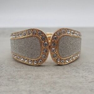 Vintage Gold Silver Tone Rhinestone Bracelet